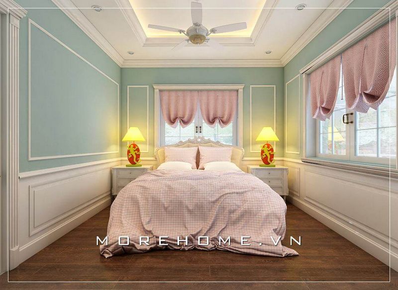 Mẫu giường ngủ biệt thự phong cách tân cổ điển mang lại sự sang trọng, quý phái cho phòng ngủ ngôi nhà bạn